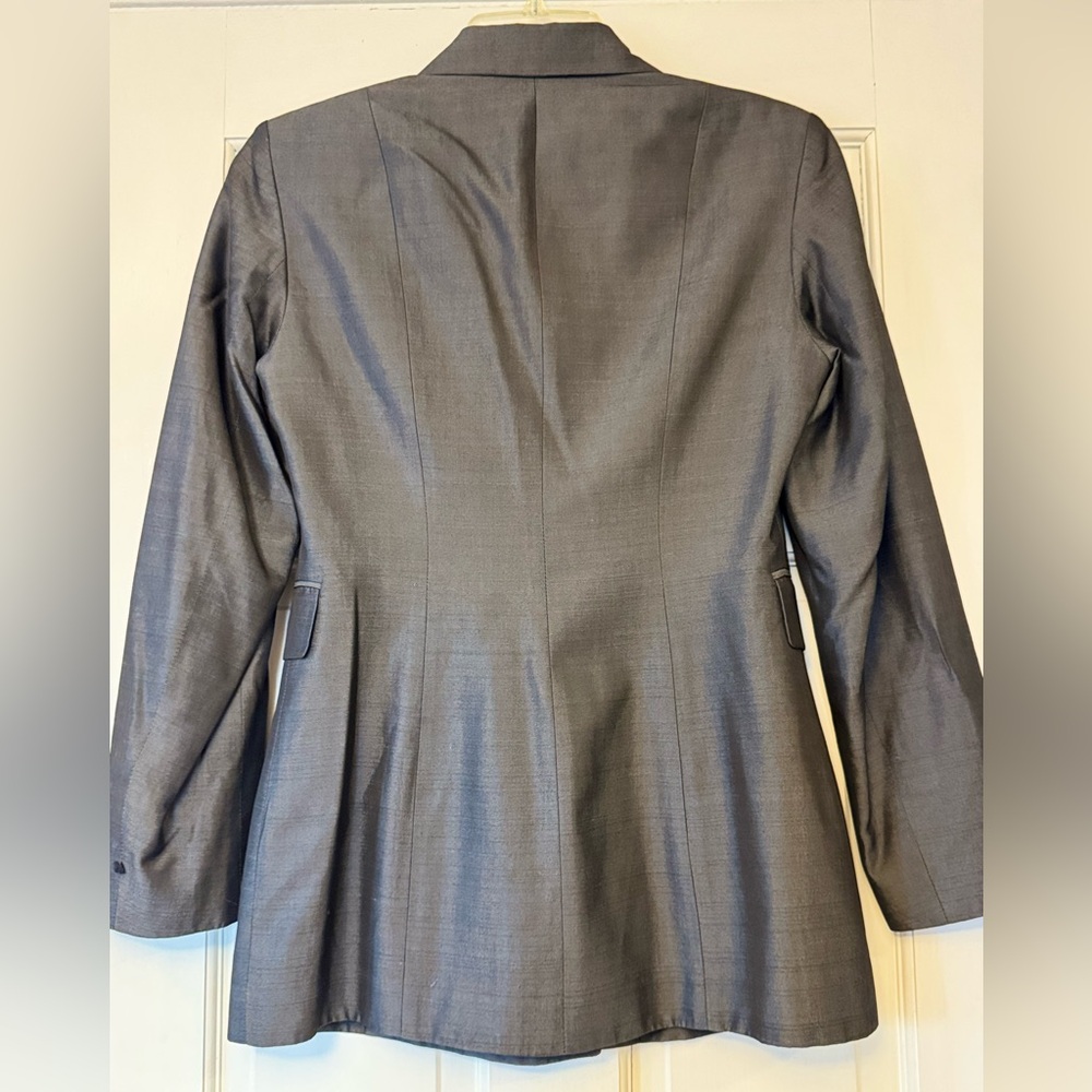 Vintage TAHARI Charcoal Gray Blazer - Picture 2 of 6